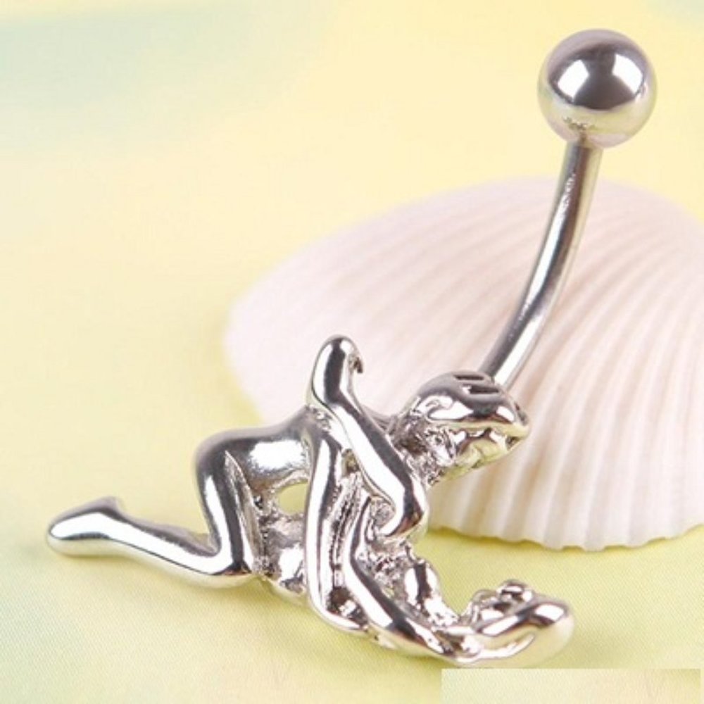 Navel Piercing ~ Humans In Action ~ Silver